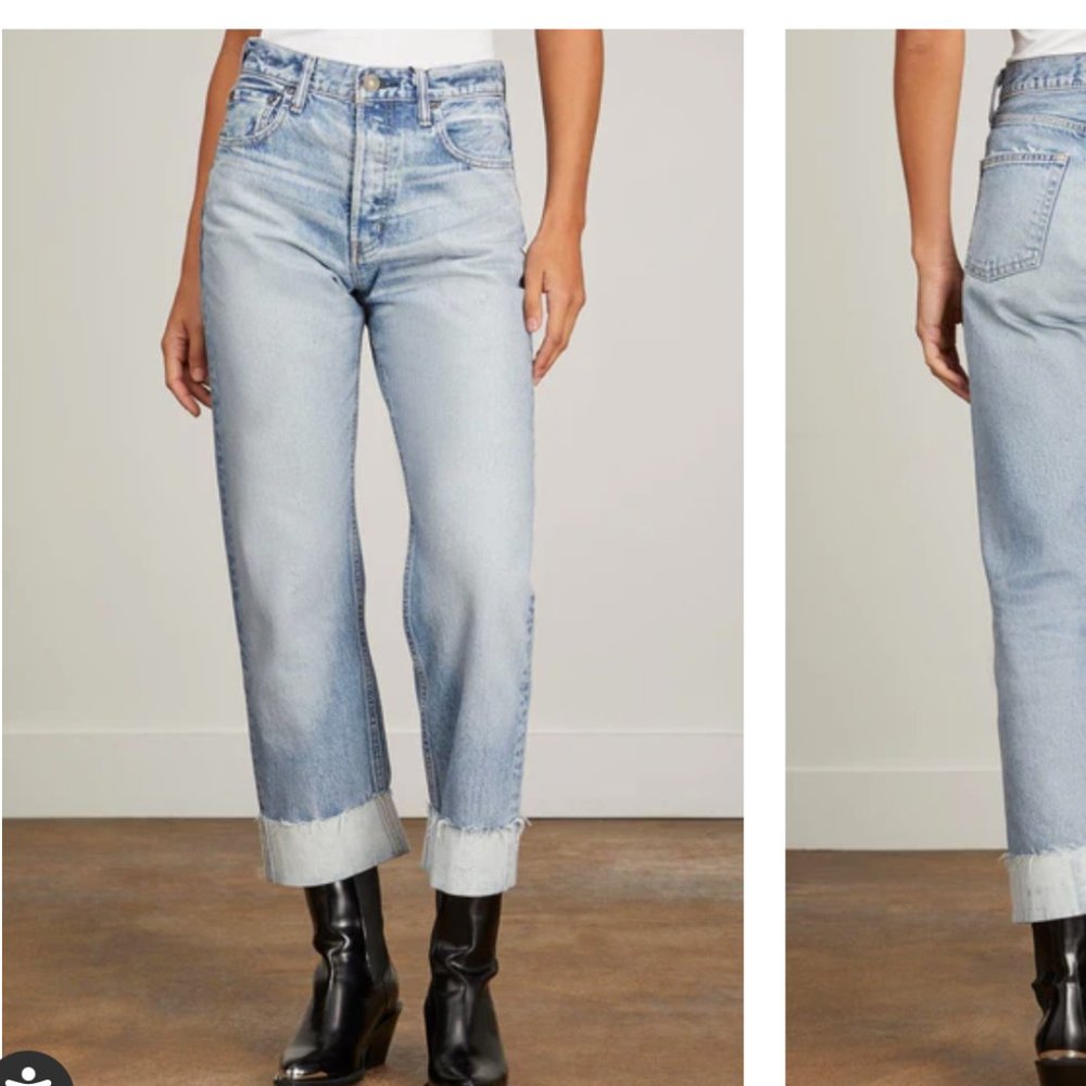 Moussy Vintage BATAVIA WIDE STRAIGHT-CROPPED, 24